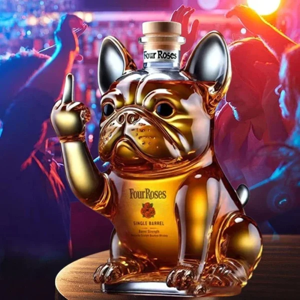 Funny French Bulldog Whiskey Bottle Whiskey Decanter For Pranks, Bar, Office & Home Decor Wine Cocktail Bottle Statue Decoration - Image 5