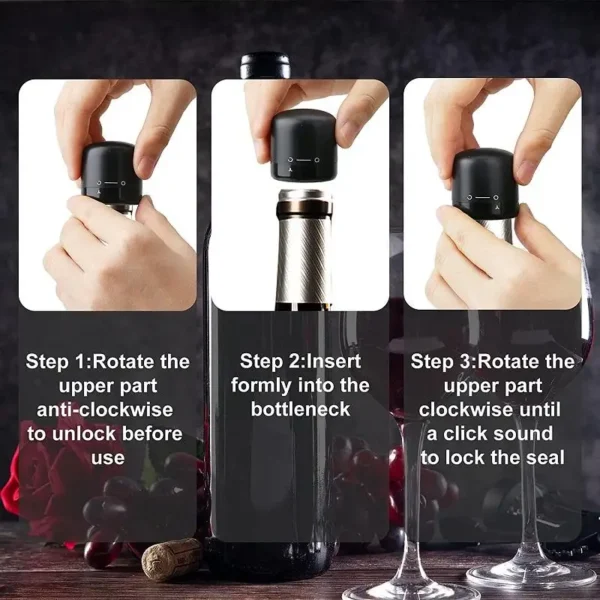 New 4/2/1PC Wine Stopper Reusable Bar Accessories Silicone Sealing Champagne Cork Keep Wine Freshness Bottle Cap Barware Home - Image 3