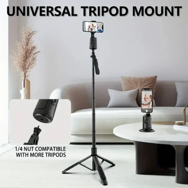360 Rotation Auto Face Tracking Phone Holder Tripod Stand Smart Selfie Stick Fast Face & Object Tracking Cameraman Robot Mount - Image 5