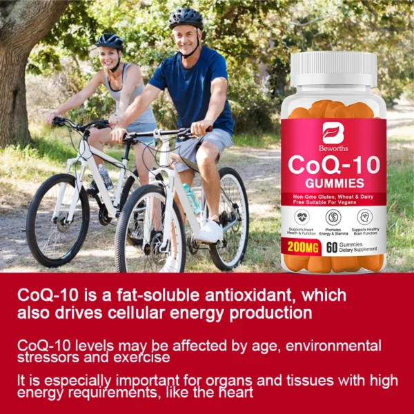 BEWORTHS Coenzyme Q10 Gummies COQ10 Heart Health Supplement for Adult Enhance Heart Function Support Brain and Skin Health - Image 5