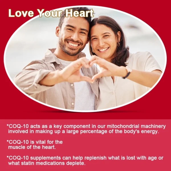 BEWORTHS Coenzyme Q10 Gummies COQ10 Heart Health Supplement for Adult Enhance Heart Function Support Brain and Skin Health - Image 3