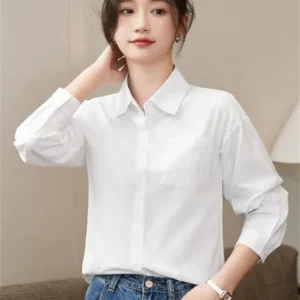 Women Autumn Spring Style Blouses Shirts Lady Casaul Long Sleeve Turn-down Collar Blusas Tops