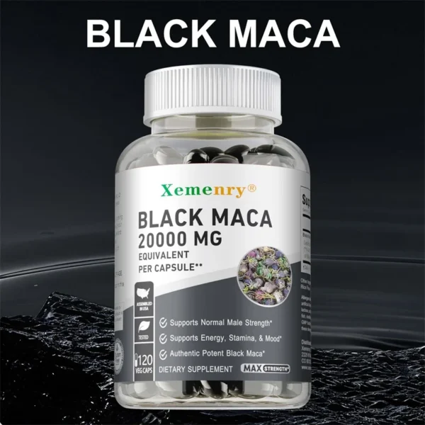 Black Maca Root Supplement - Improve Endurance, Performance, Mood, Explosive Power, and Energy Production