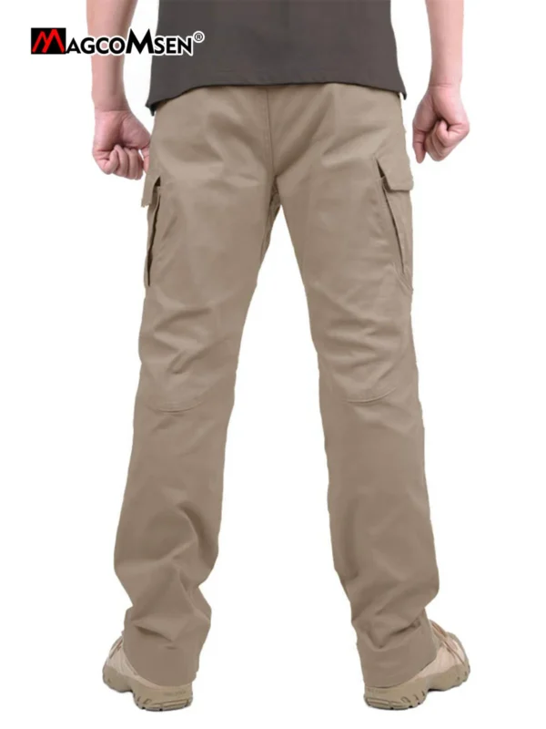 MAGCOMSEN Men's Cargo Pants Cotton Multi-pockets Stretch Lightweight Outdoor Work Pants for Hiking Fishing Camping - Image 4