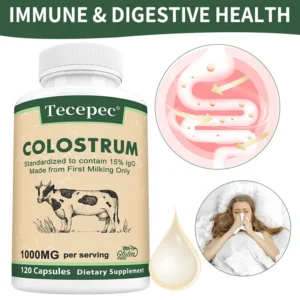 Colostrum Supplement Colostrum Extract (Colostrum Only), Supports Immune & Digestive Health, 120 Capsules