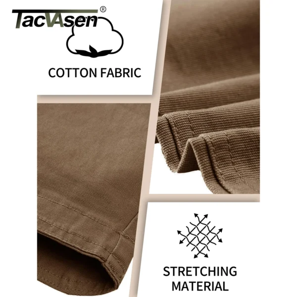 TACVASEN IX9 City Cargo Pants Mens Multi Pockets Work Pants Cotton Stretch Casual Trousers Outdoor Training Hiking Pants Male - Image 6