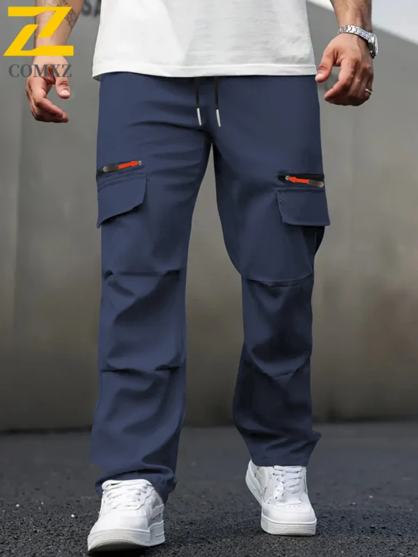 City Camping Cargo Overalls Classic Outdoor Hiking Trekking Retro Joggers Pants Camouflage Outdoor Work Multi Pocket Trousers - Image 4
