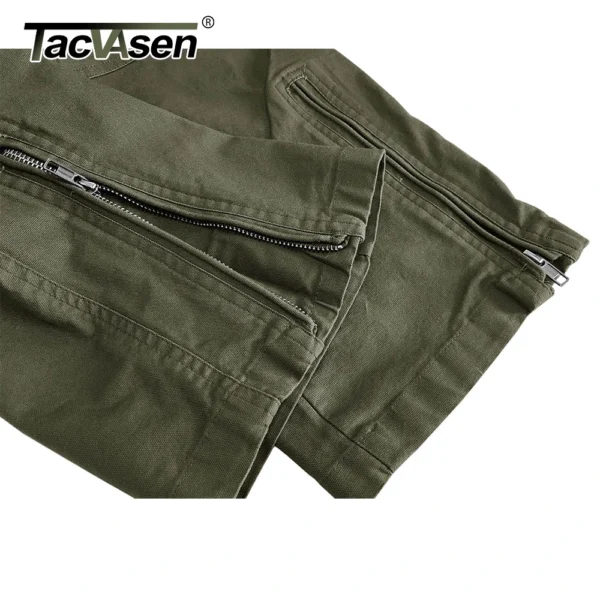TACVASEN Safari Ripstops Multi-Pockets Work Pants Mens Outdoor Cargo Pants Spring Autumn Casual Cotton Hiking Combat Trousers - Image 4