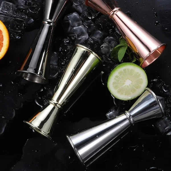 2PCS 30/60ml Cocktail Wine Shaker Measure Cup Stainless Steel Double Shot Drink Spirit Measure Jigger Kitchen Supplies gadget - Image 5