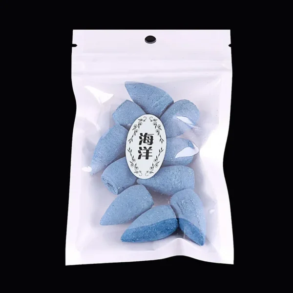 Y 10/50/70Pcs Backflow Incense Cones Lavender Jasmine Smell Living Room Scent for Home Sandwood Lemon Gift Magnolia Cone Incense - Image 4