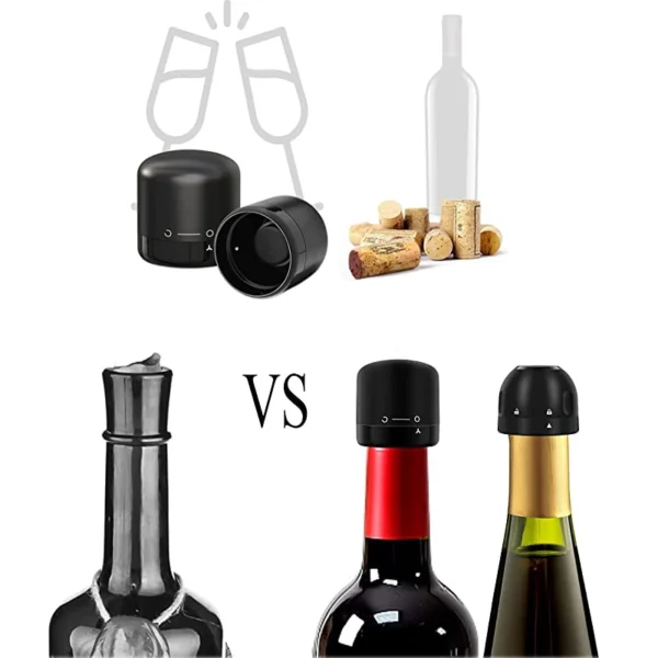 Wine Stopper Silicone Sealed Champagne Bottle Stopper Vacuum Retain Freshness Wine Plug Tools for Wine Champagne Soda Bottles - Image 2