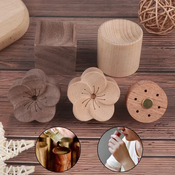 1PCS Wooden Essential Oil Aromatherapy Diffuser Wooden Diffuser Eco-Friendly Fragrance Diffused Wood Portable Box Aromatherapy - Image 2