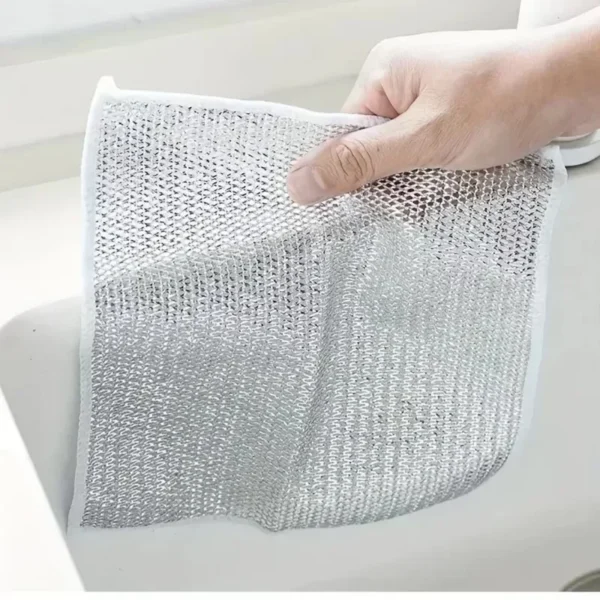 Kitchen Cleaning Metal Cloth Microfiber Multi-Purpose-Non-Stick,Quick-Dry Mesh Scrubbers for Pots&Stoves,Reusable Kitchen Towels - Image 5
