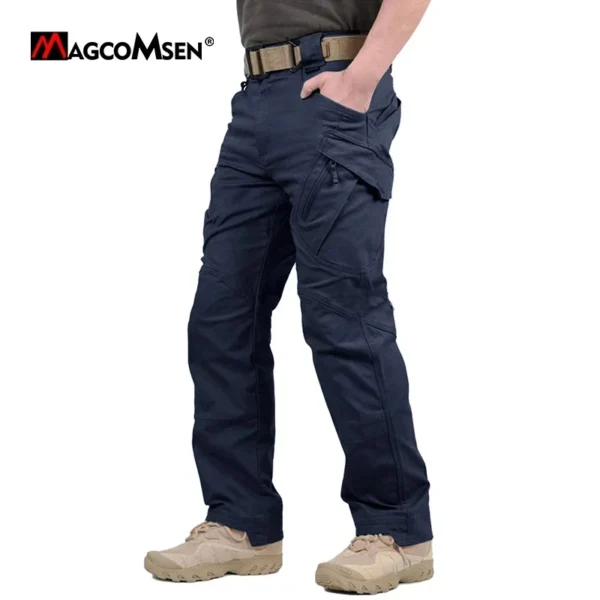 MAGCOMSEN Men's Cargo Pants Cotton Multi-pockets Stretch Lightweight Outdoor Work Pants for Hiking Fishing Camping - Image 6
