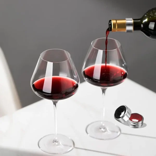 Stainless Steel Wine Bottle Collars Classy Wine Collar Drip Rings Simple and Durable Wine Drop Stoppers with Velvet Felt Inside - Image 5