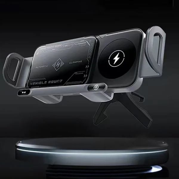 Wireless Car Charger Fast Charging Phone Holder For Car Vent Auto Rotating Phone Holder With Max 15w Fast Charging Cell Phone - Image 2