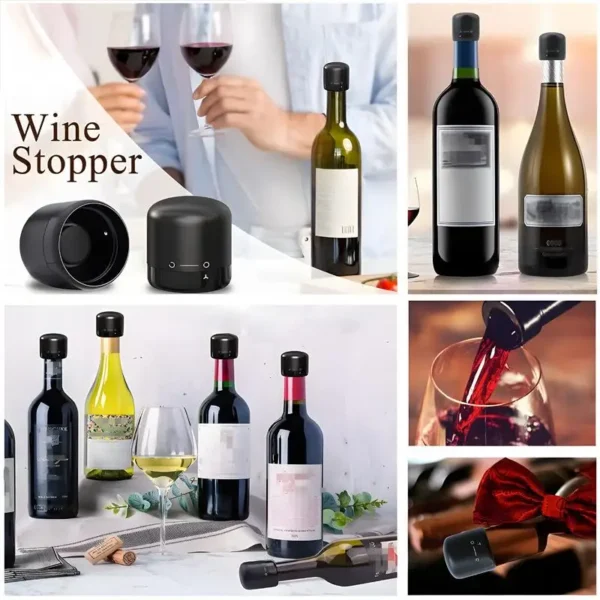 New 4/2/1PC Wine Stopper Reusable Bar Accessories Silicone Sealing Champagne Cork Keep Wine Freshness Bottle Cap Barware Home - Image 5
