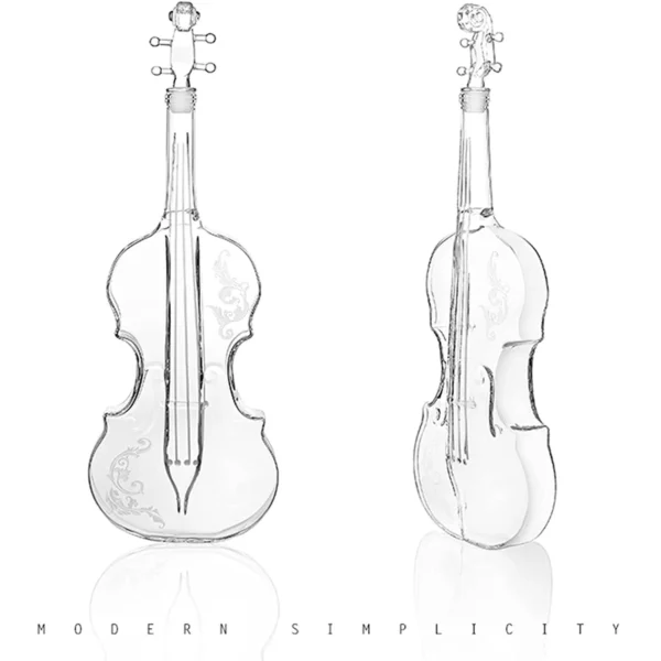 Whiskey Decanter Violin Decanter Crystal Drinking Cup Whiskey Glasses Cup for Wine Cocktail Vodka Home Halloween Party Bar Gift - Image 4