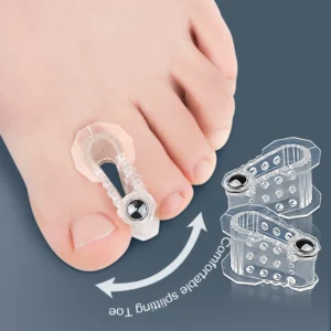 2pcs Toe Straightener Corrector Relieve Pain Foot Hallux Valgus Braces Daily Wear Elastic Comfortable Anti Slip for Foot Care