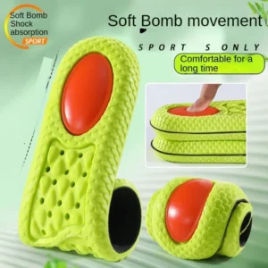 Men Women Feet Care Shoes Pad Sports Shock Absorption Insole Green PU Memory Foam Breathable Arch Support Orthopedic Shoes Pad