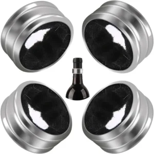 Stainless Steel Wine Bottle Collars Classy Wine Collar Drip Rings Simple and Durable Wine Drop Stoppers with Velvet Felt Inside