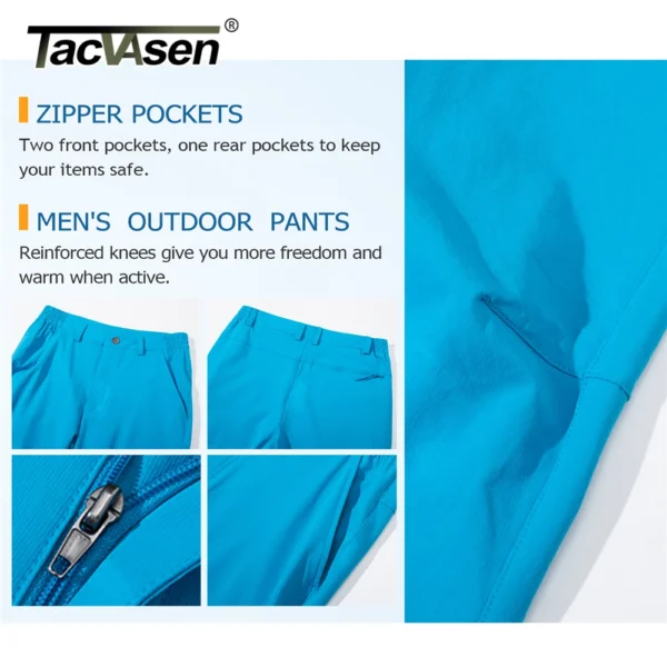 TACVASEN Water Resistance Cargo Work Pants Mens Hiking Pants Lightweight Quick Dry Mountain Trousers Breathable Fishing Bottoms - Image 5