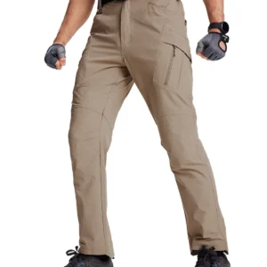 MAGCOMSEN Men's Cargo Pants Cotton Multi-pockets Stretch Lightweight Outdoor Work Pants for Hiking Fishing Camping