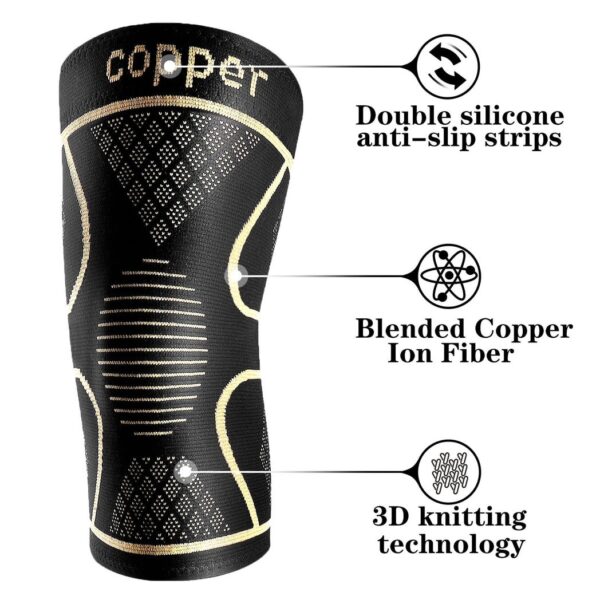 COPPER Knee pads (one pair)-joint protection and support for running, exercise, and knee pain relief-knee pads for men and women - Image 3