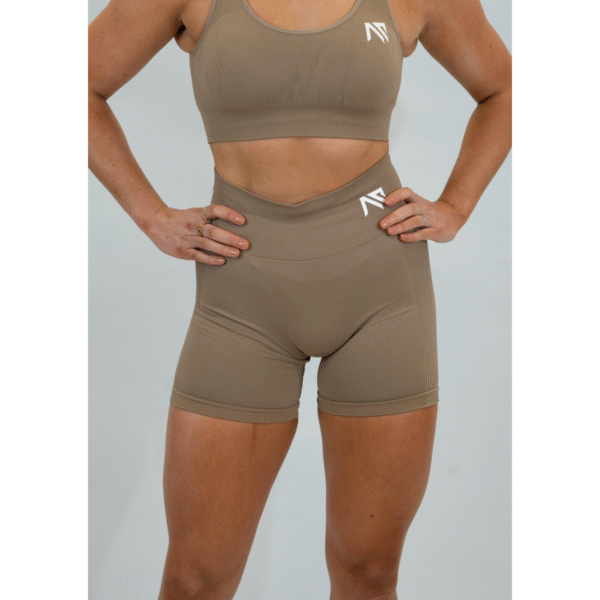 Animus Vitality Scrunched Shorts - Beige - Image 5