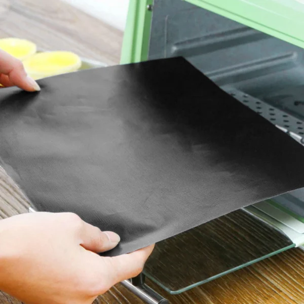 VKTECH Non-Stick Barbecue Grill Mat - Heat Resistant & Reusable Cooking Tool - Image 4