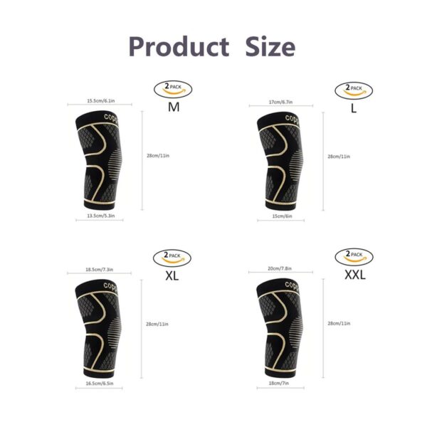 COPPER Knee pads (one pair)-joint protection and support for running, exercise, and knee pain relief-knee pads for men and women - Image 7