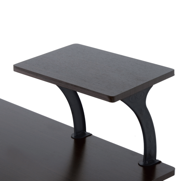 Computer Desk Quality Office Home PC Shelf Tray Wood Station Dark Brown HOMCOM - Image 7
