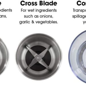 Quest Compact Stainless Steel Electric Grinder, 80g, 200W, 20 x 12 x 12cm 34170