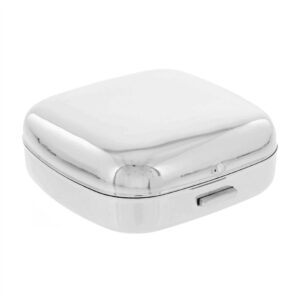 Wm Widdop Chrome Fold up cushion shape Black Dial Alarm Clock