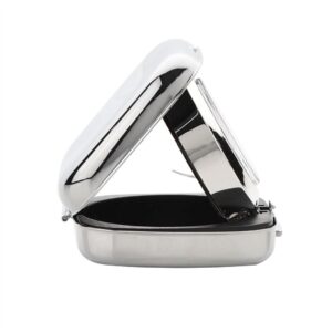 Wm Widdop Metal Fold up Roman White Dial Alarm Clock