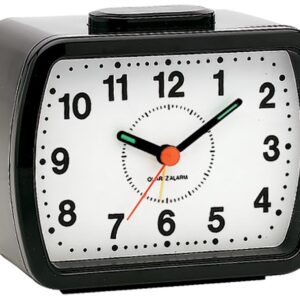 Champion Bell Alarm Clock Bold Arabic Numbers Dial Black Casing