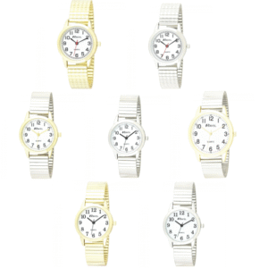Ravel Women's Bold Number Dial Expander Bracelet Watch R0232L