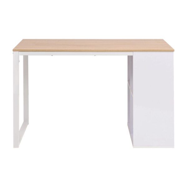 vidaXL Writing Desk 120x60x75 cm Oak and White - Image 2