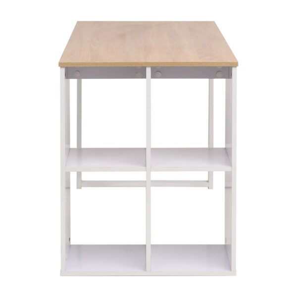 vidaXL Writing Desk 120x60x75 cm Oak and White - Image 4