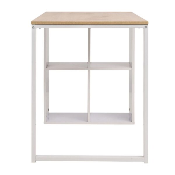 vidaXL Writing Desk 120x60x75 cm Oak and White - Image 5
