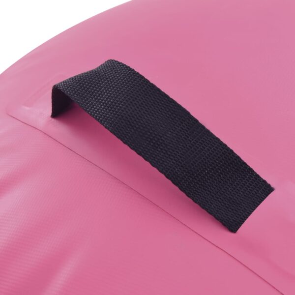 vidaXL Inflatable Gymnastic Roll with Pump 100x60 cm PVC Pink - Image 5