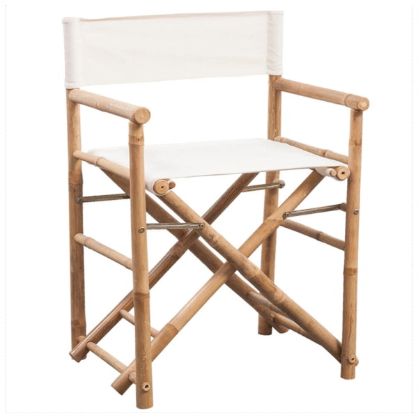 vidaXL Folding Director's Chair 2 pcs Bamboo and Canvas - Image 2