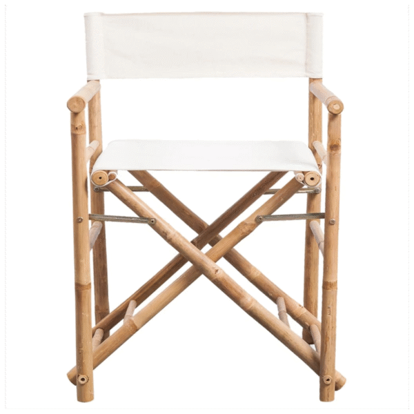 vidaXL Folding Director's Chair 2 pcs Bamboo and Canvas - Image 3