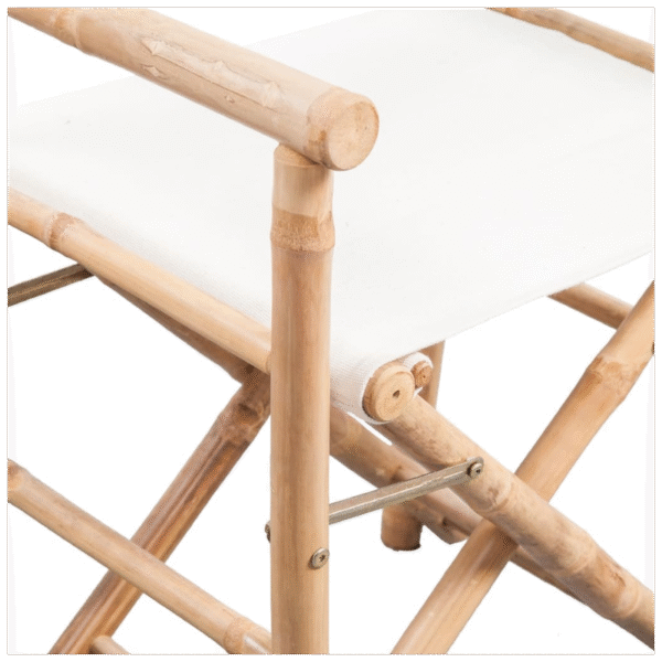 vidaXL Folding Director's Chair 2 pcs Bamboo and Canvas - Image 5