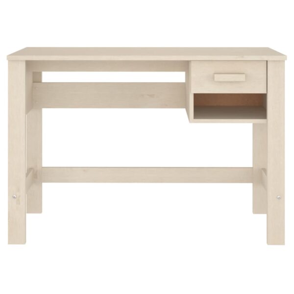 vidaXL Desk HAMAR Honey Brown 110x40x75 cm Solid Wood Pine - Image 5