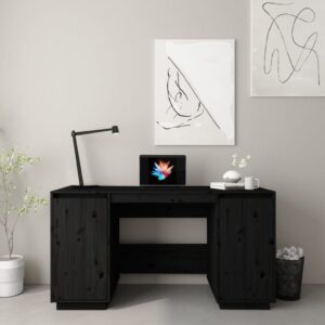 vidaXL Desk 140x50x75 cm Solid Wood Pine