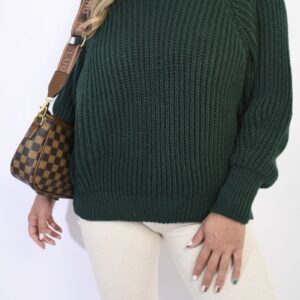 Oversized Chunky High Neck Knitted Jumper