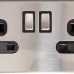 2 Gang 13A Double Pole Switched Socket Screwless E345AD
