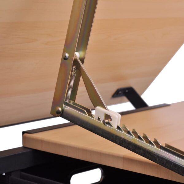 Two Drawers Tiltable Tabletop Drawing Table with Stool - Image 3