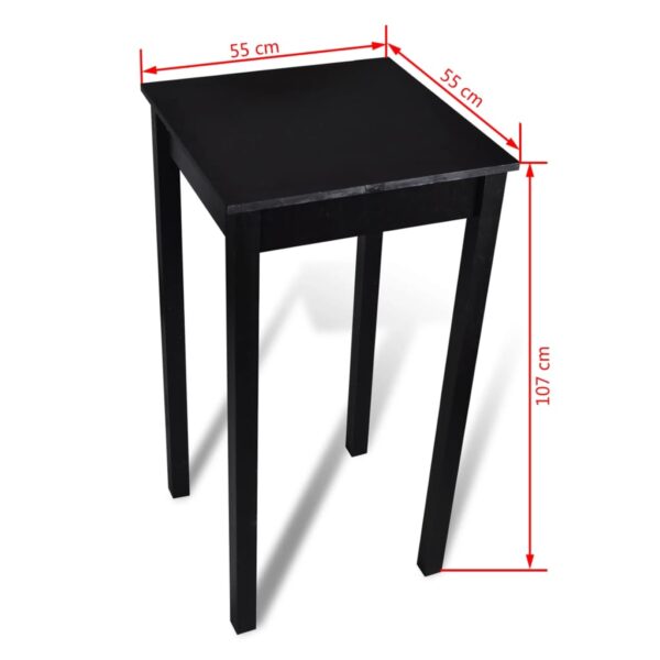 Bar Table MDF Black 55x55x107 cm - Image 4